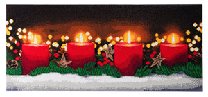 CAK-A84: "Festive Candles" Framed Crystal Art Kit, 40 x 90cm