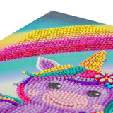 CANJ-3 "Unicorn Smile" Crystal Art Notebook Kit, 26 x 18cm