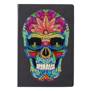 CANJ-4 "Skull" Crystal Art Notebook Kit, 26 x 18cm
