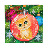 CCK-XM39: "Kitten Bauble" Crystal Art Card Kit - Animal Club International