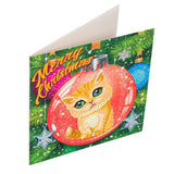 CCK-XM39: "Kitten Bauble" Crystal Art Card Kit - Animal Club International
