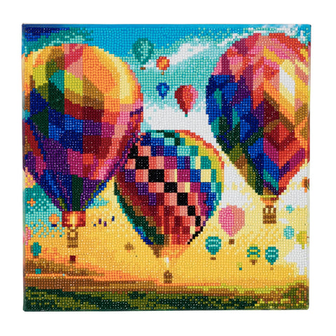 CAK-A46: "Hot Air Balloons" Framed Crystal Art Kit, 30 x 30cm