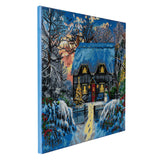 CAK-A51: "Yuletide Cottage" Framed Crystal Art Kit, 40 x 50cm