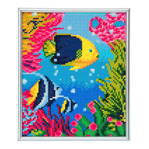 CAM-17: "Tropical Fish" Crystal Art Picture Frame Kit, 21 x 25cm