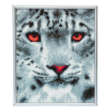 CAM-15: "Snow Leopard" Crystal Art Picture Frame Kit, 21 x 25cm