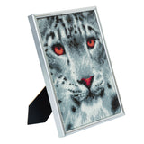 CAM-15: "Snow Leopard" Crystal Art Picture Frame Kit, 21 x 25cm