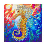 CCK-A48 "Golden Seahorse" Crystal Art Card Kit