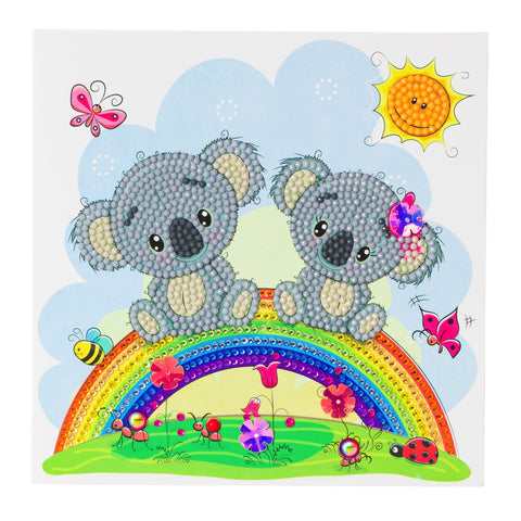 CCK-A47 "Koala Bear Rainbow" Crystal Art Card Kit