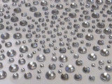 325 x 2,3,4,5mm Clear Self Adhesive Gems
