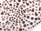 325 x 2,3,4,5mm Brown/Cream Pearl Gems