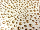325 x 2,3,4,5mm Peach Self Adhesive Gems