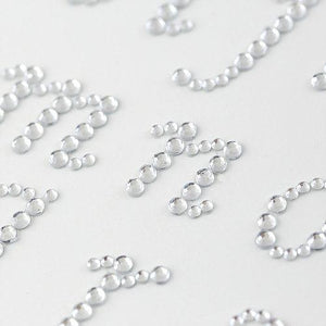 37 Clear abc Letters Self Adhesive Gems